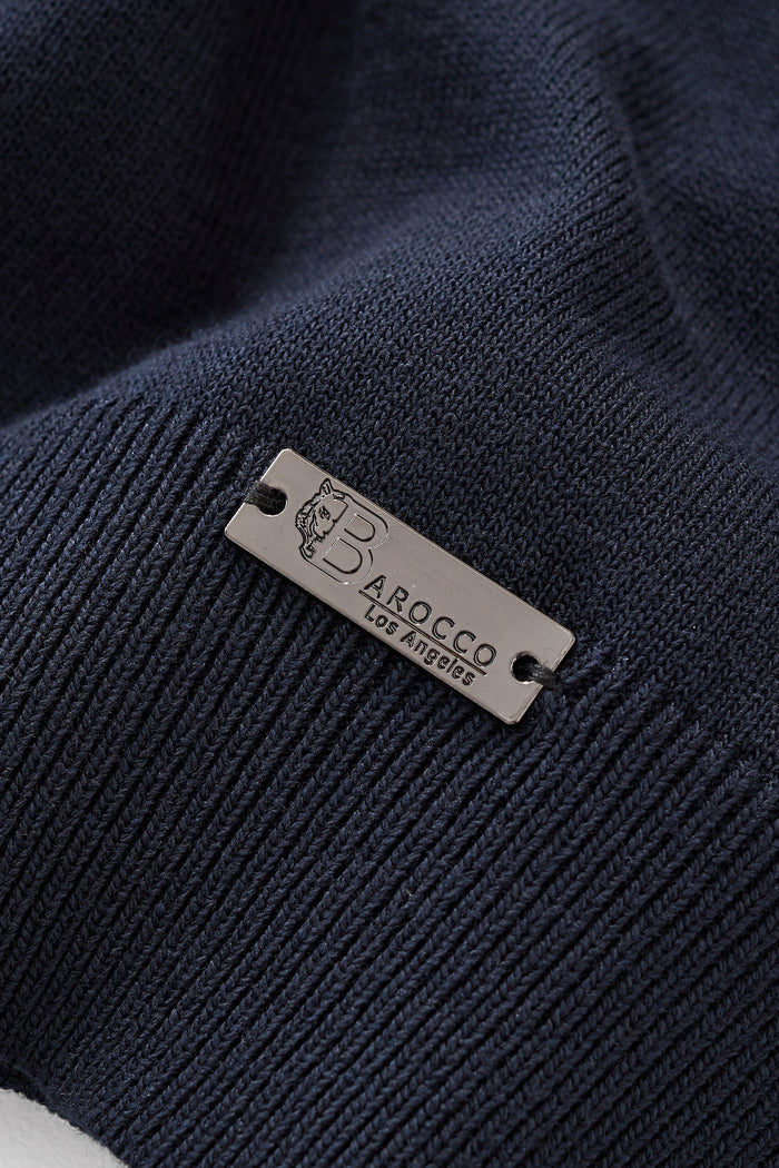 Imperial Collar Knit Polo NAVY