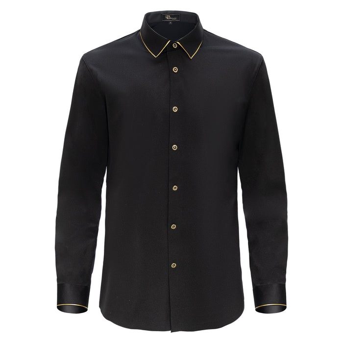 Imperial Essence Button-Up Shirt BLACK/GOLD - Dudes Boutique