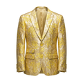 Inserch Gold Floral Jacquard Blazer