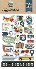 It's Time to Travel - Puffy Stickers