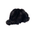 Kashani Black Diamond Cut Fox Fur Baseball Hat