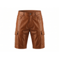 Kashani Brick Lambskin Leather Cargo Shorts