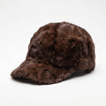 Kashani Brown Diamond Cut Mink Baseball Hat