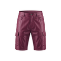 Kashani Burgundy Lambskin Leather Cargo Shorts