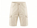 Kashani Cream Lambskin Leather Cargo Shorts