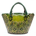 Kashani Emerald Hand-Tooled Leather Purse bag