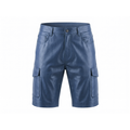 Kashani Navy Lambskin Leather Cargo Shorts