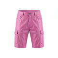 Kashani Pink Lambskin Leather Cargo Shorts