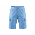 Kashani Powder Blue Lambskin Leather Cargo Shorts
