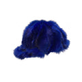 Kashani Royal Blue Diamond Cut Fox Fur Baseball Hat