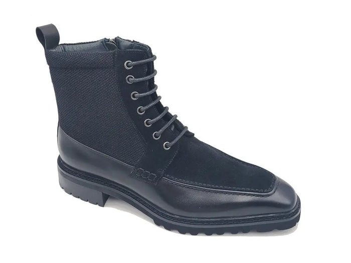 Lace-up Boot with Side Zipper