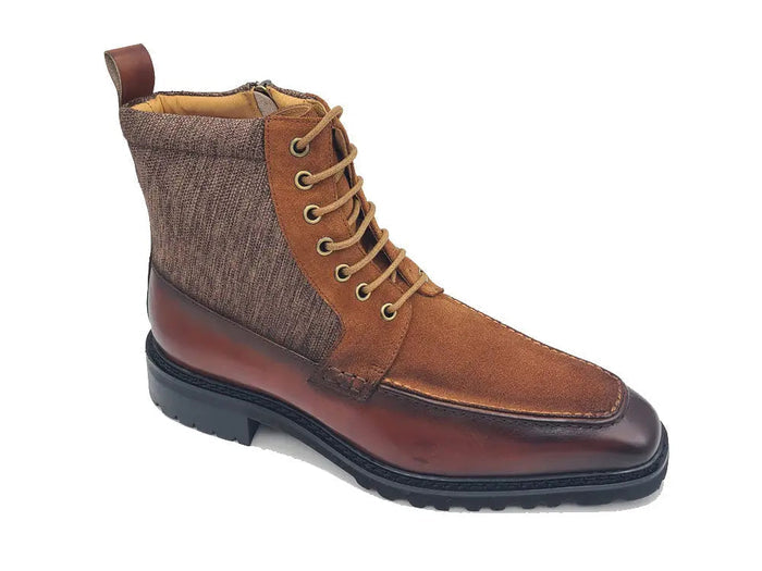 Lace-up Boot with Side Zipper