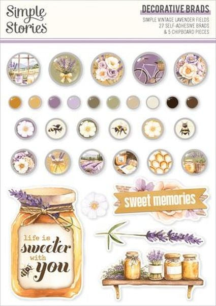 Lavender Fields - Decorative Brads