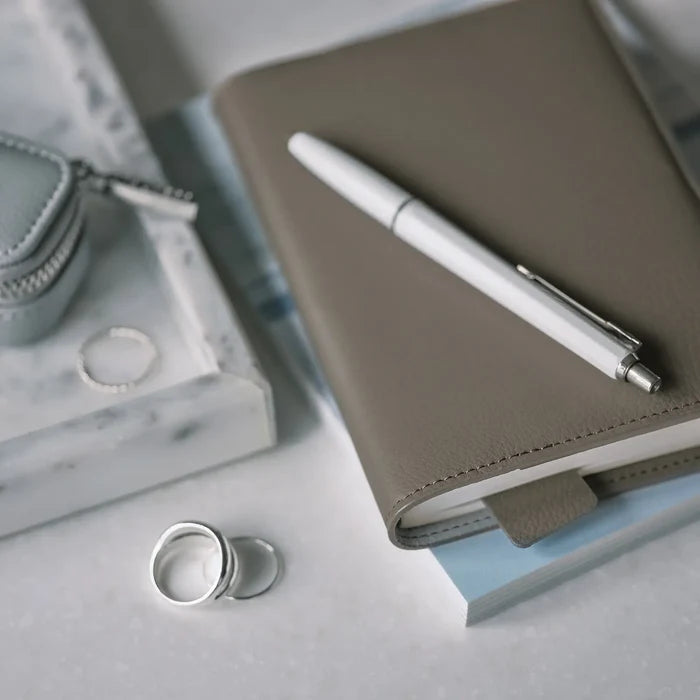 Leather: Taut (Gray & Light Blue) [Hobonichi Original (A6) Techo Cover] (Cover Only)