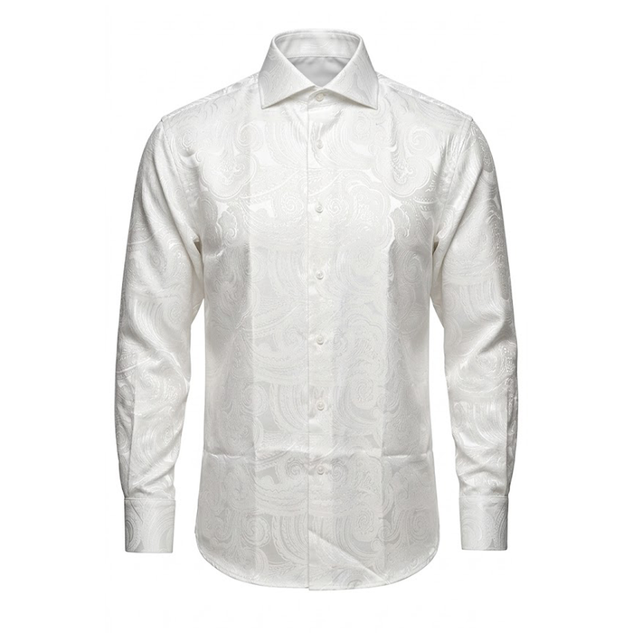 Leoni 349 White Paisley Button Up Shirt
