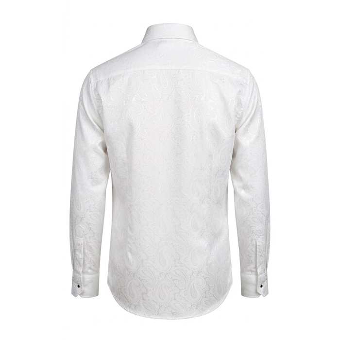 Leoni 477 White Paisley Button Up Shirt