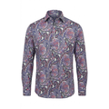 Leoni 496 Purple Paisley Button Up Shirt