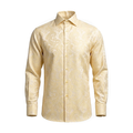 Leoni 503 Yellow Paisley Button Up Shirt
