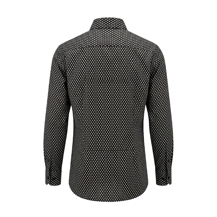 Leoni T808-2 Black Diamond Button Up Shirt