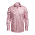 Leoni T824-2 Pink Paisley Button Up Shirt