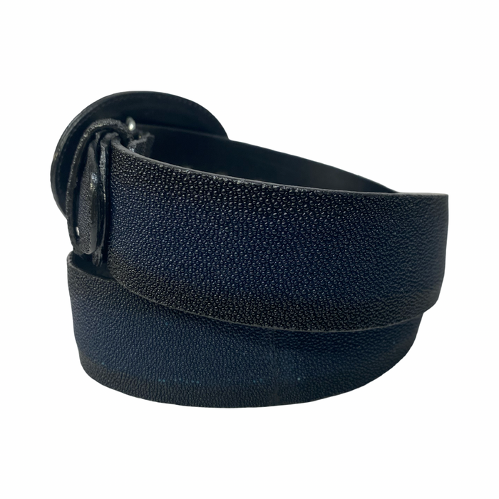 Los Altos Navy Blue Full Skin Stingray Belt