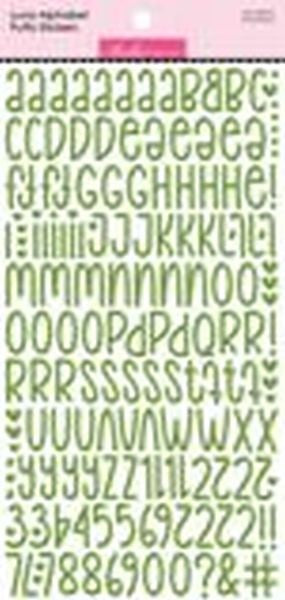 Luna Alpha Puffy Stickers - Guacamole