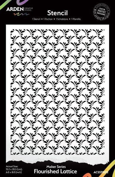 Maker Series - Stencil - Flourished Lattice