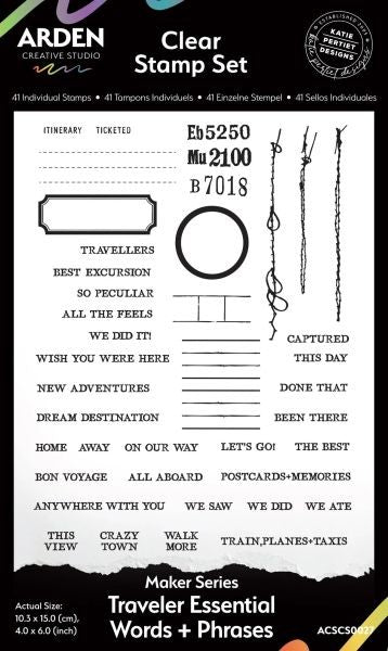 Makers Series - Clear Stamps - Traveler Essential Words & Phrases