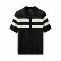 Marina Stripe Knit SS Shirt BLACK