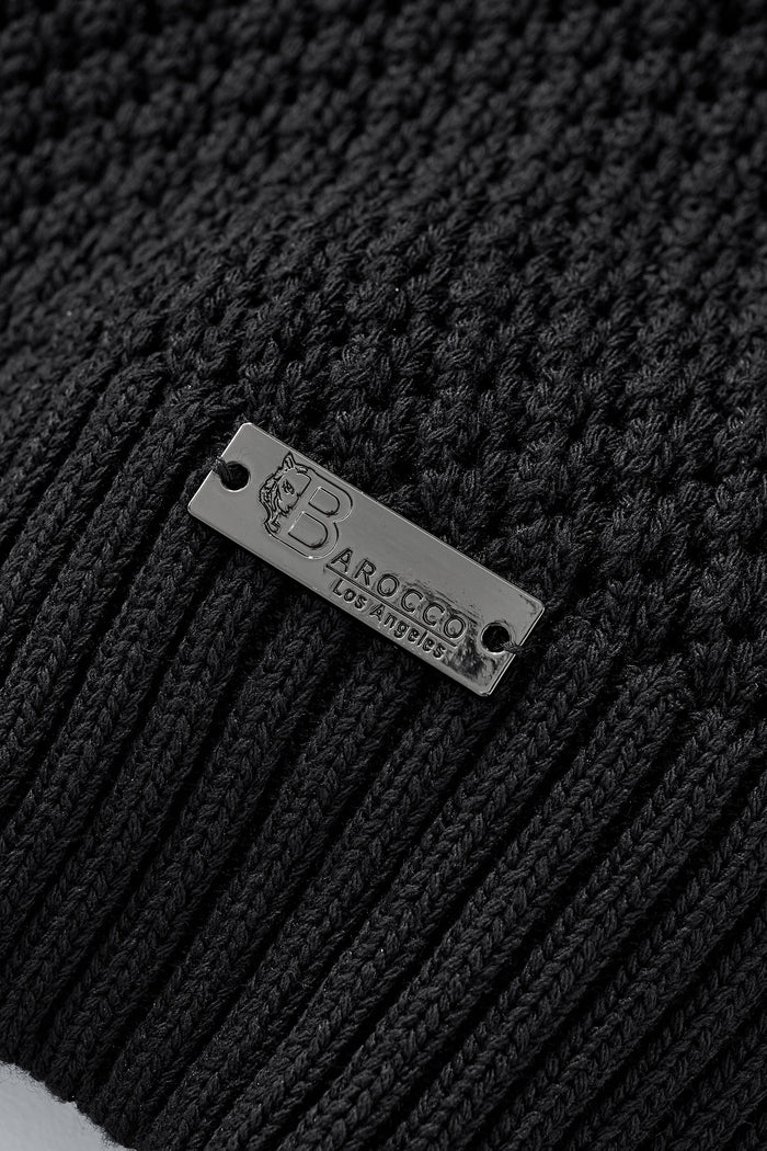 Marina Stripe Knit SS Shirt BLACK