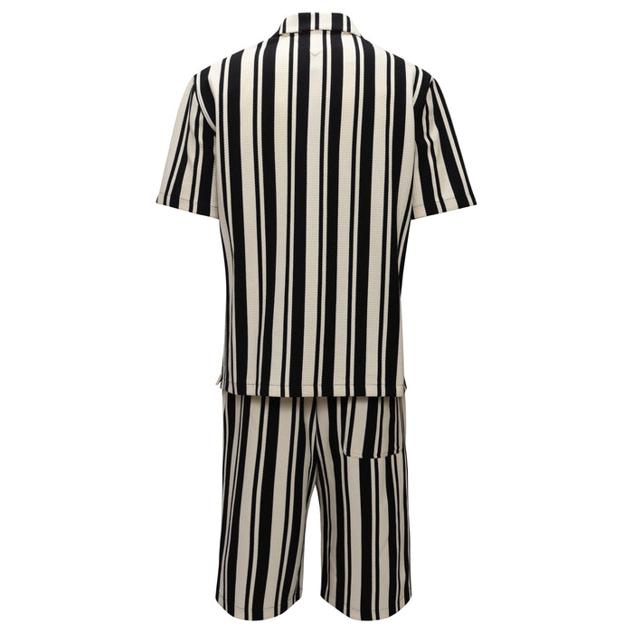 Men’s Bold Striped Lounge Set BEIGE