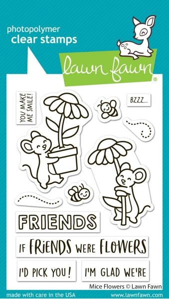 Mice Flowers - Clear Stamps