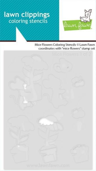 Mice Flowers - Coloring Stencils