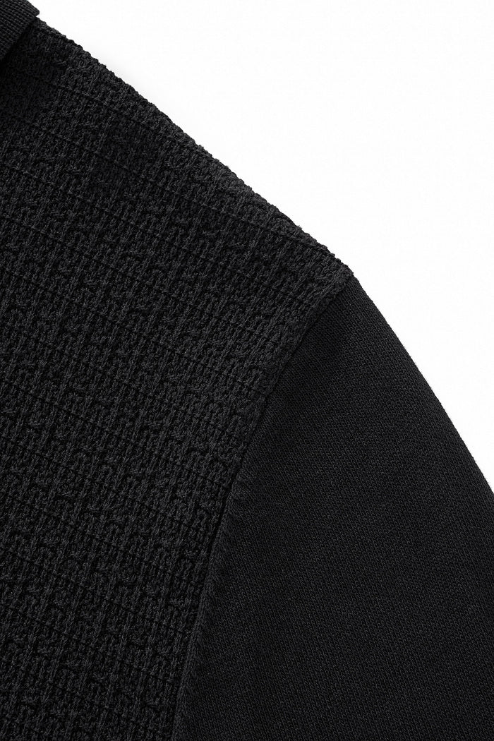Milano Texture Knit Polo BLACK