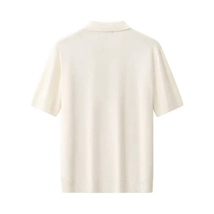 Milano Texture Knit Polo IVORY