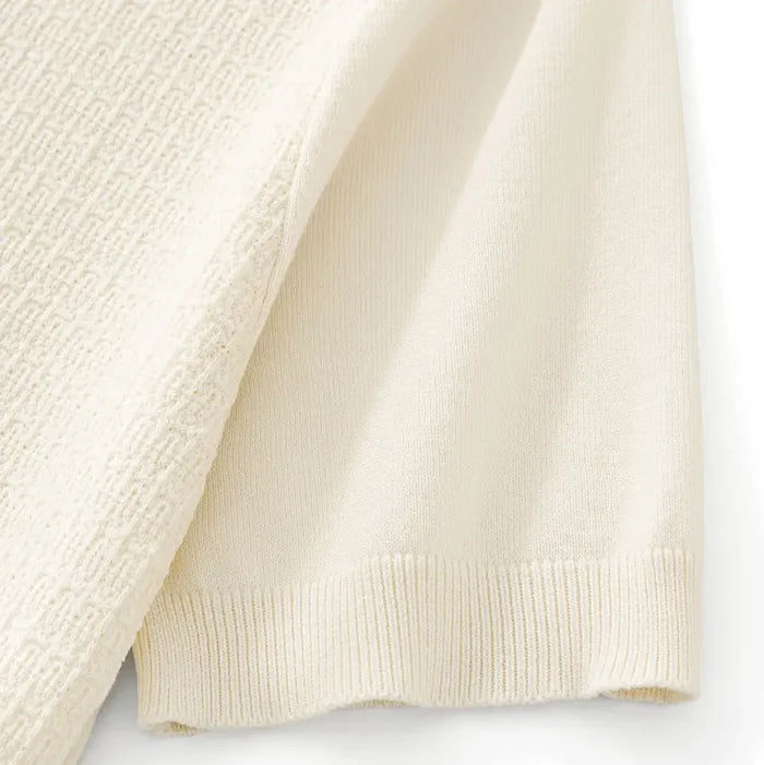 Milano Texture Knit Polo IVORY