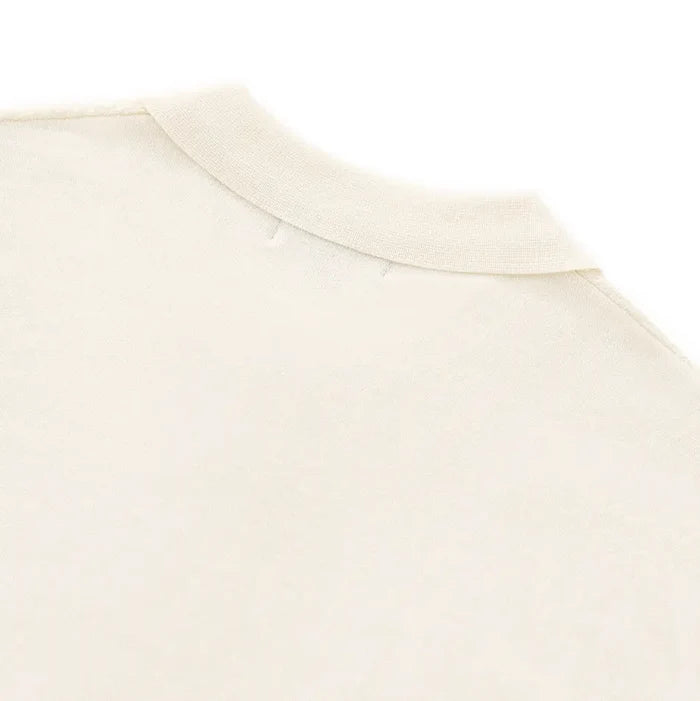 Milano Texture Knit Polo IVORY