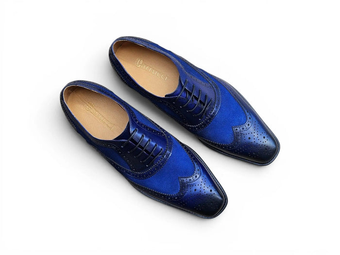 Mixed Media Burnished Wingtip Oxford