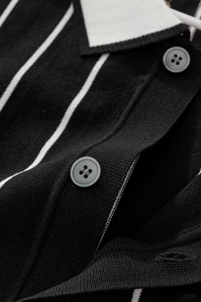 ModStripe Knit Shirt BLACK