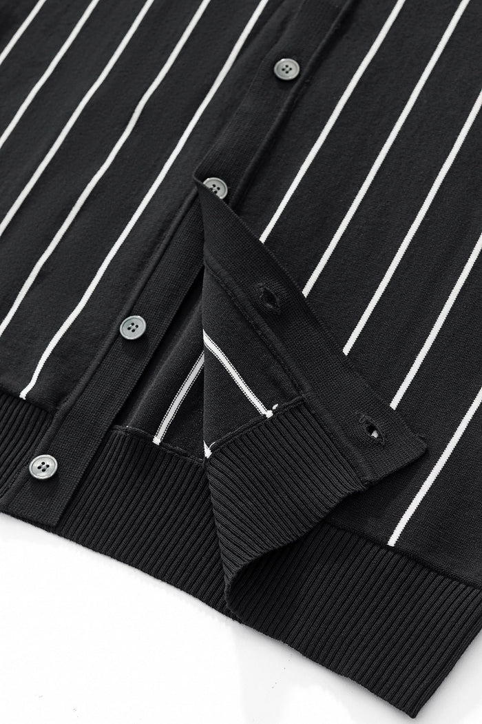 ModStripe Knit Shirt BLACK
