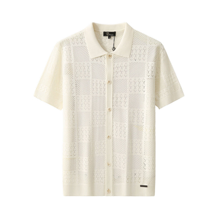 Monaco Mesh Knit SS Shirt IVORY
