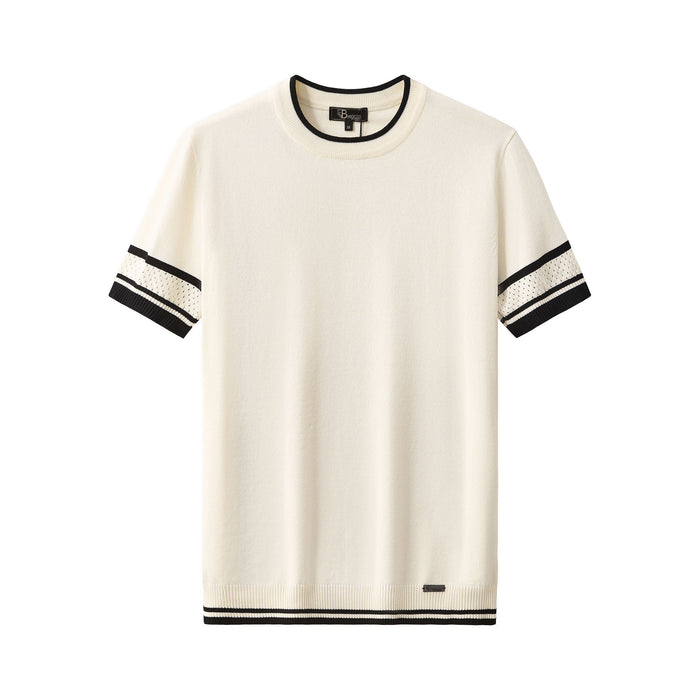 Monaco Trim Knit Tee WHITE