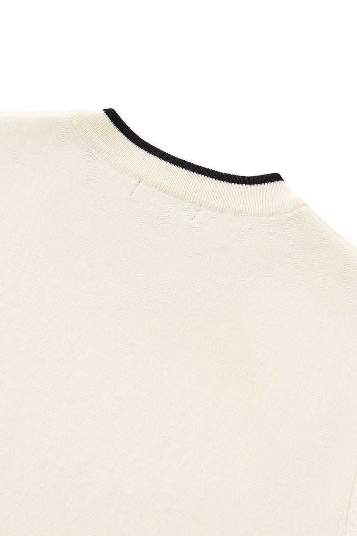 Monaco Trim Knit Tee WHITE