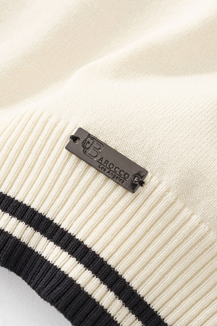 Monaco Trim Knit Tee WHITE