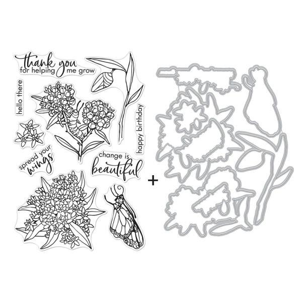 Monarch and Milkweed - Stamp & Die Bundle