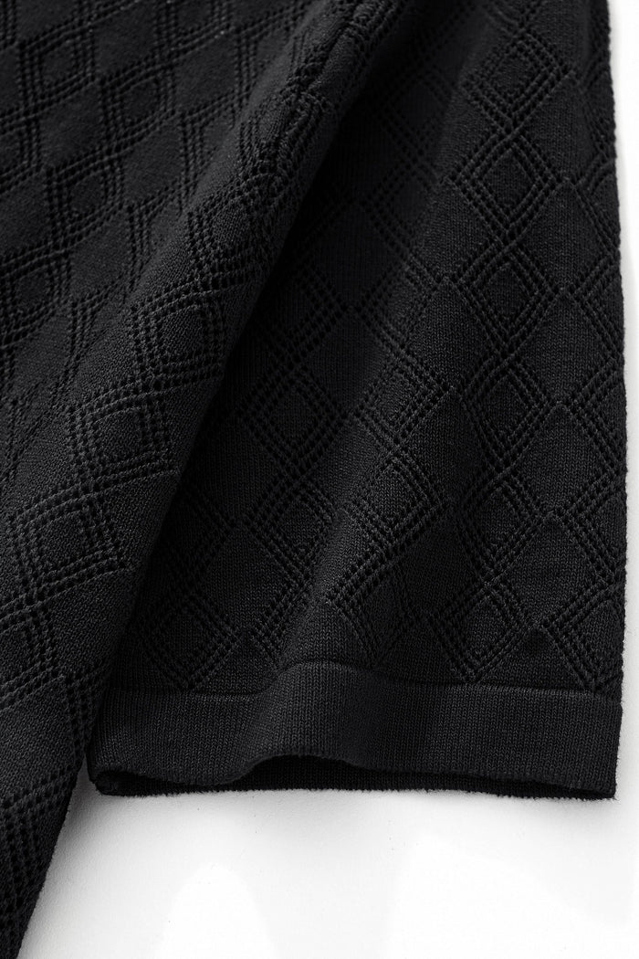 Monarch Knit Polo BLACK