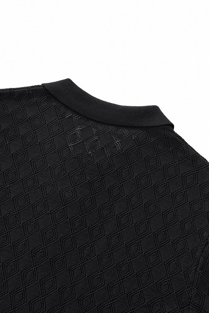 Monarch Knit Polo BLACK