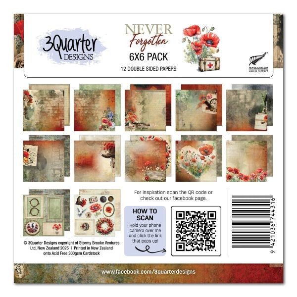 Never Forgotten - 6x6 Collectio Pack