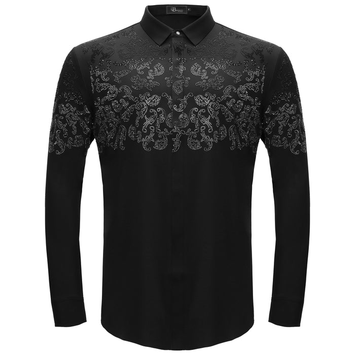 Nightfall Crest Shirt BLACK/GUN SILVER - Dudes Boutique