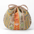 Nishijin-ori Small Drawstring Bag - Flower -,  Made in Kyoto, Japan,  Japanese traditional craft purse